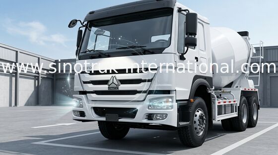 Camión del mezclador concreto de la eficacia alta 6CBM 290HP 6X4 LHD, camión de la mezcla del cemento