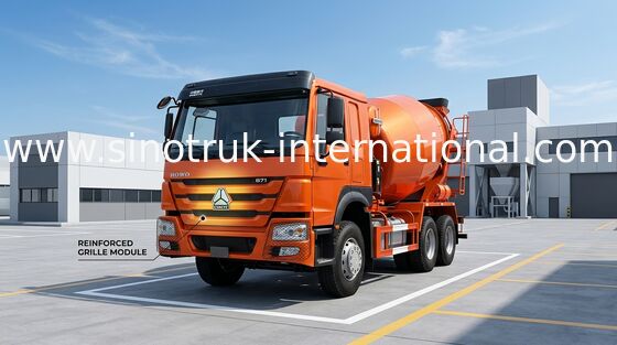 camión 371HP 10CBM LHD 6x4 del mezclador concreto de 102km/H SINOTRUK HOWO