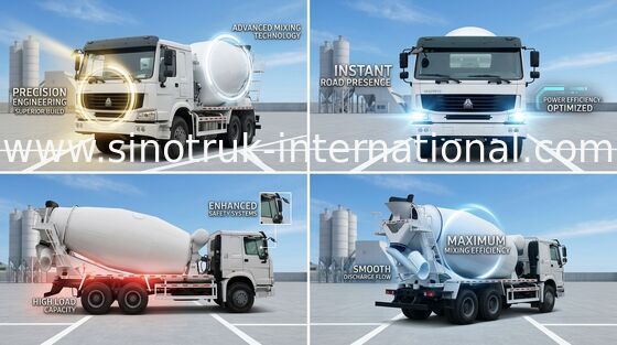 Camión 12CBM 371HP 6X4 LHD ZZ5257GJBN4048W del mezclador concreto de SINOTRUK HOWO