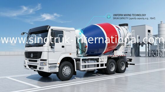 Camión 10CBM 290HP 6X4 LHD ZZ5257GJBM3841W del mezclador concreto de SINOTRUK HOWO