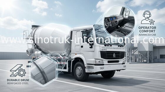 Camión SINOTRUK HOWO 12CBM Euro2 336HP 6X4 LHD ZZ1257N4048W del mezclador concreto