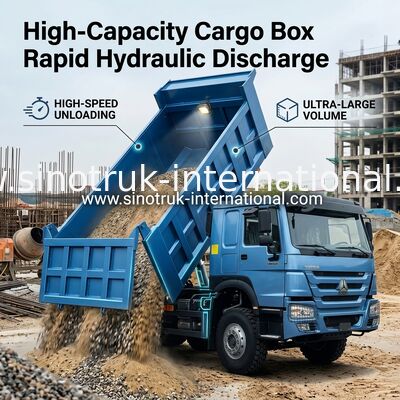 Sinotruk Howo de 380 caballos de fuerza 8x4 camión de 12 ruedas HW76 ZZ3317V3567B1R RHD Elegante Azul