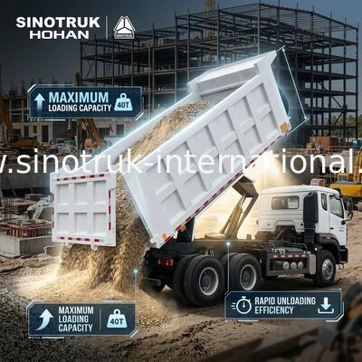 SINOTRUK HOWO 400 HP camión de descarga con tirador para la construcción N7 Luz de advertencia de parachoques militares