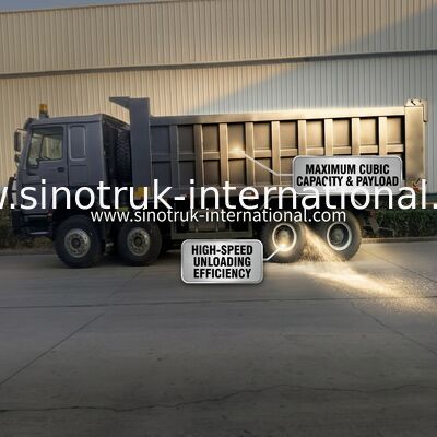 Camión con tirador Sinotruk Hohan 400hp 10 ruedas Lhd 40 toneladas 20-30cbm ZZ3317N356JB1 Gris