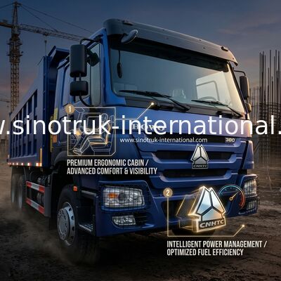 8X4 Blue Tipper Dump Truck 380hp 12 ruedas Blanco H77L ZZ3317V3567B1 Tipo U