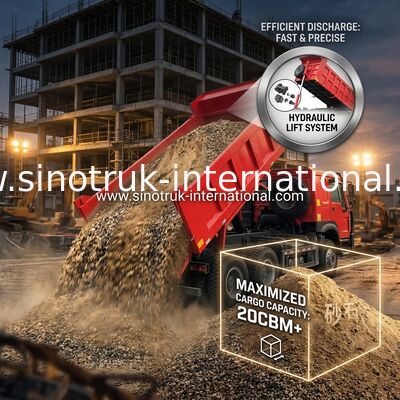 Sinotruk Howo tirador camión 6 × 4 Lhd 10 ruedas cara fantasma parachoques neumáticos de minería