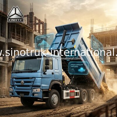 Volquete azul con tolva en U (20CBM, 6×4, 380CV): Ventajas destacadas para una descarga rápida de material