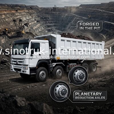 12 camión volquete 400hp de Sinotruk HOWO 8X4 de las ruedas para la explotación minera