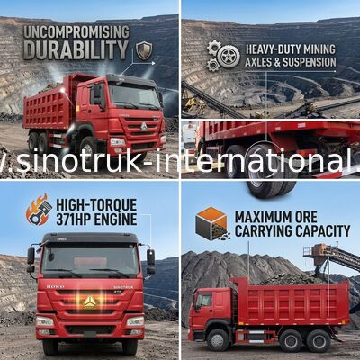 Sinotruk Howo 6x4 camión de descarga 371hp de trabajo pesado