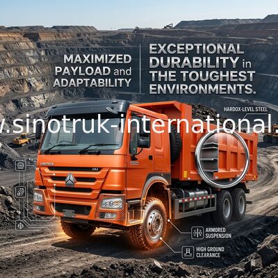 Sinotruk Howo camión de descarga con tirador 400hp 8 × 4 Rhd 12 ruedas bandeja grande 7600mm