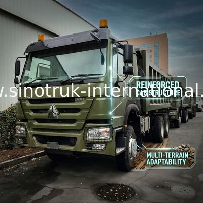 SINOTRUK HOWO 400HP Green Tipper Dump Truck RHD 6×4 12 ruedas Alta potencia