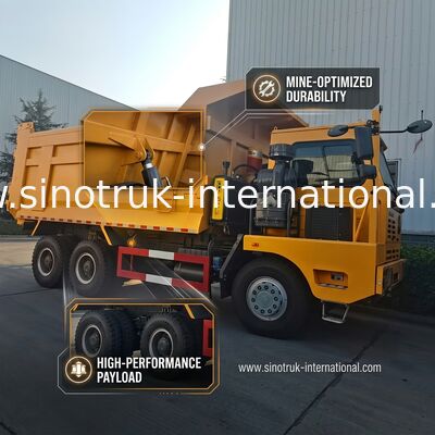 SINOTRUK Tipper Dump Truck resistente LHD con amarillo esquelético de alta resistencia unilateral del taxi