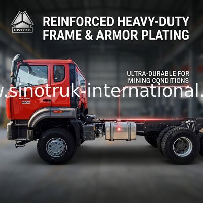 Sinotruk Nuevo camión de descarga de Howo Chasis Weichai Motor 6 × 4 LHD Color naranja