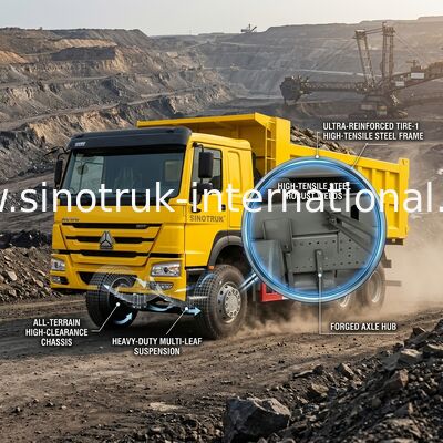 10 alto consumo de los caballos de fuerza 400HP HOWO Tipper Dump Truck Low Fuel de las ruedas