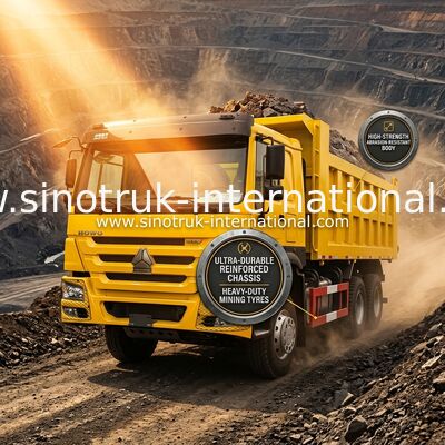 Amarillo de elevación medio del × 4 de Sinotruk Howo Tipper Dump Truck 10Wheels 400Hp 6