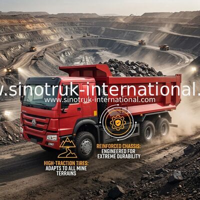 Sinotruk Howo camión de descarga con tirador 380hp 6 × 4 20CBM U Tipo de caja 10 ruedas