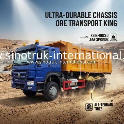 Altas ruedas de los caballos de fuerza 400HP HOWO Tipper Dump Truck LHD 6×4 10