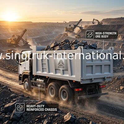 Altas ruedas de Tipper Dump Truck LHD 6×4 10 del blanco de los caballos de fuerza 400HP HOWO