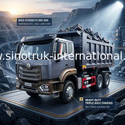 Sinotruk Nuevo camión de descarga con tirador Howo 6 × 4 10 ruedas 380 CV para la exportación