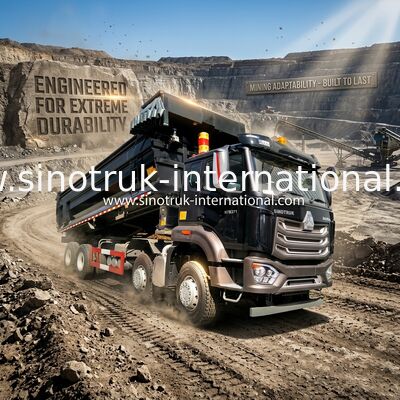 Ruedas N7 negro ZZ3317V386JB1R de Sinotruk HOWO Tipper Dump Truck 8X4 371hp 12