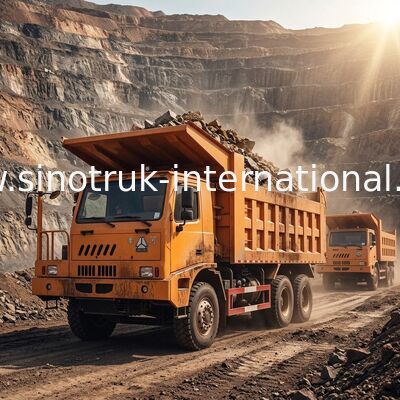 explotación minera Tipper Dump Truck 371HP de 6X4 LHD 70 toneladas de SINOTRUK HOWO para la minería