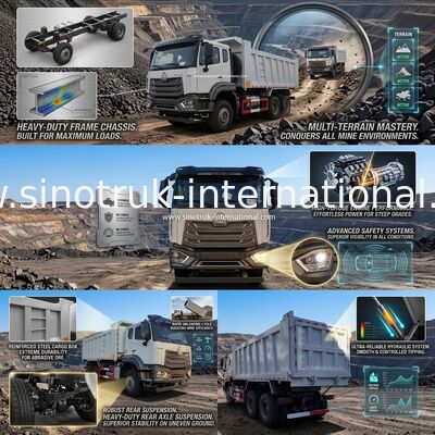 Industria resistente de SINOTRUK HOHAN Tipper Dump Truck For Mining