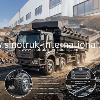 Camión volquete volquete RHD 8×4 de 371HP SINOTRUK HOWO