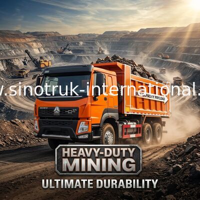 Cargamento ANARANJADO del CAMIÓN VOLQUETE 30T del VOLQUETE de SINOTRUK HOWO 371HP 6x4
