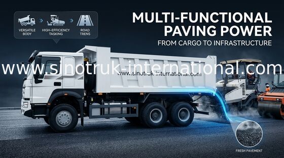 SINOTRUK Howo Tipper Dump Truck LHD 6X4 371HP en el color blanco