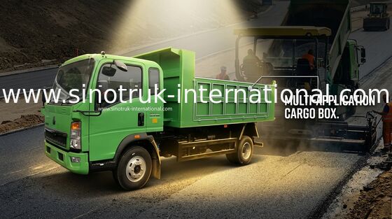 Acero de alta resistencia verde de Tipper Dump Truck Howo 116hp
