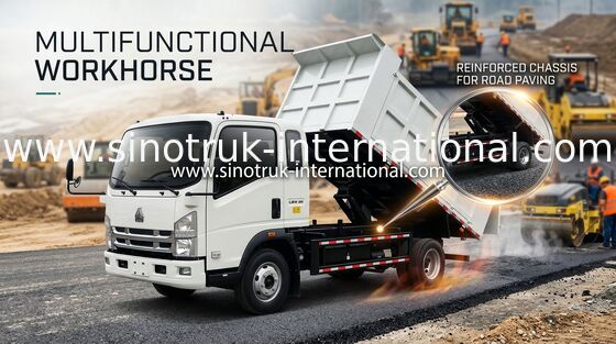 Sinotruk Howo 8 toneladas de camión volquete de poca potencia 4×2 de elevación medio Rhd