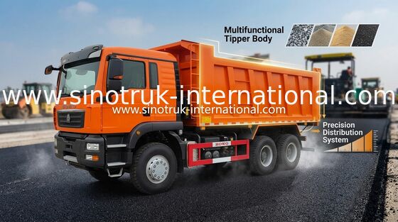 Capacidad grande Tipper Dump Truck For Construction de HOWO RHD 30 - 40 toneladas