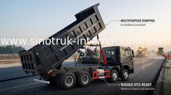 12 camión volquete 400hp de Sinotruk HOWO 8X4 de las ruedas para la explotación minera