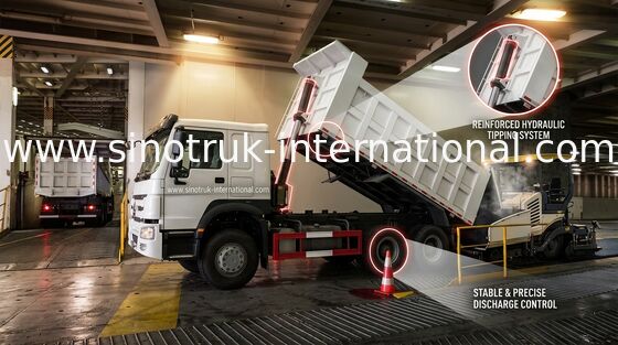 Camión volquete ZZ3257M4147W de 266HP LHD SINOTRUK HOWO 6x4
