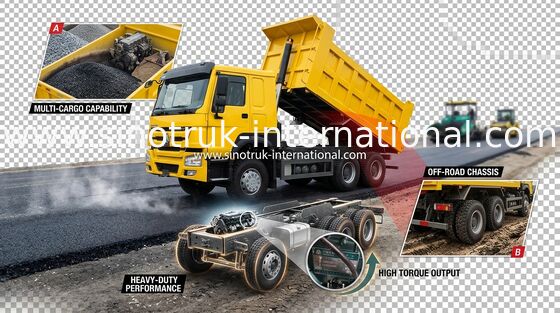 Camión volquete de 371HP LHD SINOTRUK HOWO 6x4 para minar usando