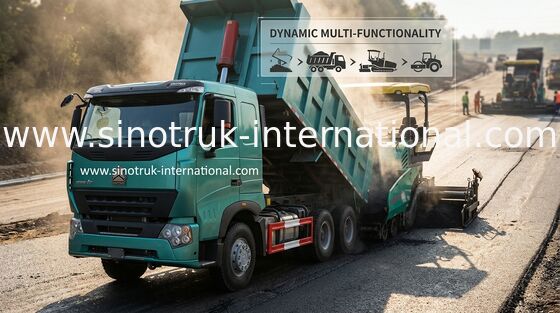 Tipo de impulsión del consumo de combustible 8×4 del motor de Sinotruk del camión de volquete de ZZ3257M3847N1 Howo