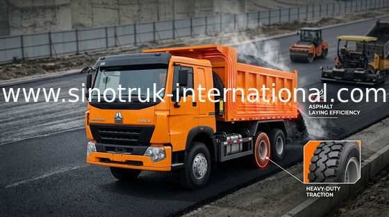 30 - 40 toneladas de camión volquete LHD 371HP 6X4 de SINOTRUK para el material de construcción cargado