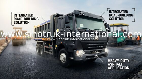 20 6X4 de CBM 30 - 40 de la tonelada SINOTRUK sistema de elevación delantero del camión volquete LHD 371 HP