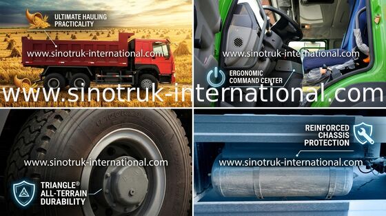 El camión volquete comercial SINOTRUK HOWO ZZ3257N3447A escoge la litera para minar