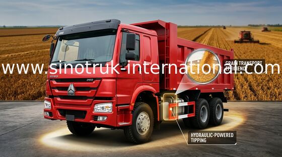 Camión volquete del volquete de SINOTRUK HOWO con la cabina 4 puntos llenos - suspensión flotante del aire