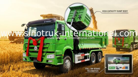 Camión volquete 266 HP - camión volquete del volquete del material de construcción del anuncio publicitario de 420 HP