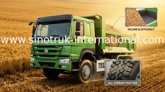 Camión volquete resistente ZZ3257N3647A del volquete de SINOTRUK HOWO para las obras públicas