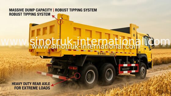 La descarga chino Howo del volquete acarrea 6X4 10-25 CBM para el transporte del material de construcción