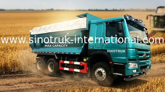 Camión volquete de la rueda de la basura 10 de la construcción, camión de volquete de Howo del euro 2 de las obras públicas