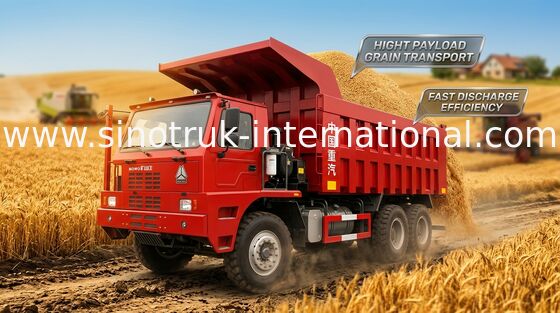 Camión volquete LHD 10Wheels 371HP de la explotación minera de SINOTRUK HOWO70 70 toneladas de ZZ5707S3840AJ