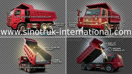Camión volquete SINOTRUK HOWO 70 LHD minero 6X4 371HP 70tons ZZ5707S3840AJ del volquete