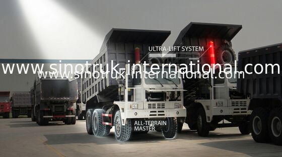 Alto camión volquete de la rueda del cuerpo LHD 6X4 10 del cargo de la rigidez con 70 toneladas de capacidad