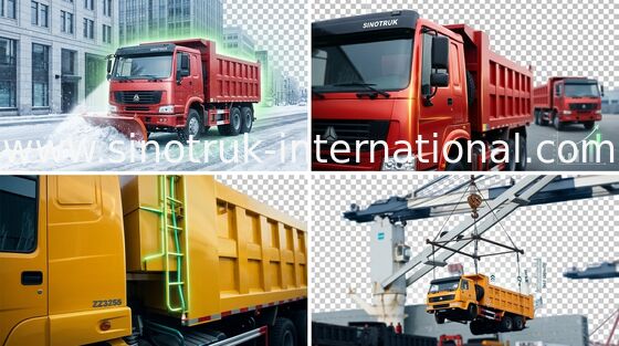 Camión volquete SINOTRUK HOWO 6X4 LHD 371HP 25-40tons 10-25CBM ZZ3257N3847A del volquete