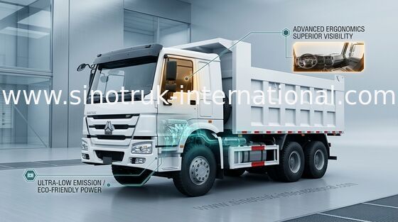 Camión volquete 6X4 371HP LHD 25tons 10-25CBM ZZ3257N3847A del volquete de SINOTRUK HOWO