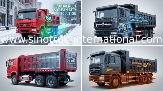 El camión volquete SINOTRUK HOWO 10 del volquete rueda 371HP mercancías de la carga 25-40tons 10-25CBM